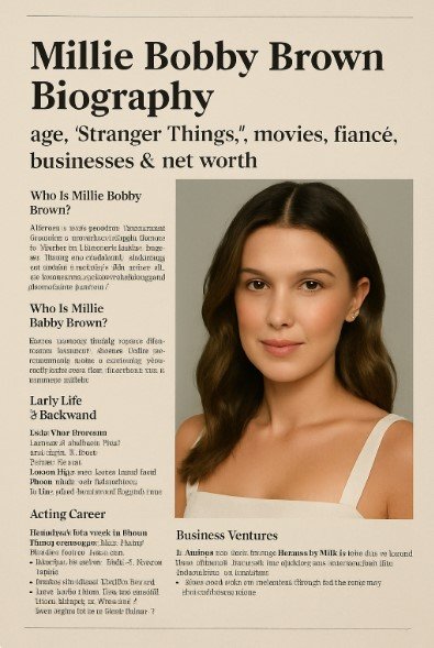 Millie Bobby Brown Biography: Age, Stranger Things, Movies, Fiancé, Businesses & Net Worth (2025)