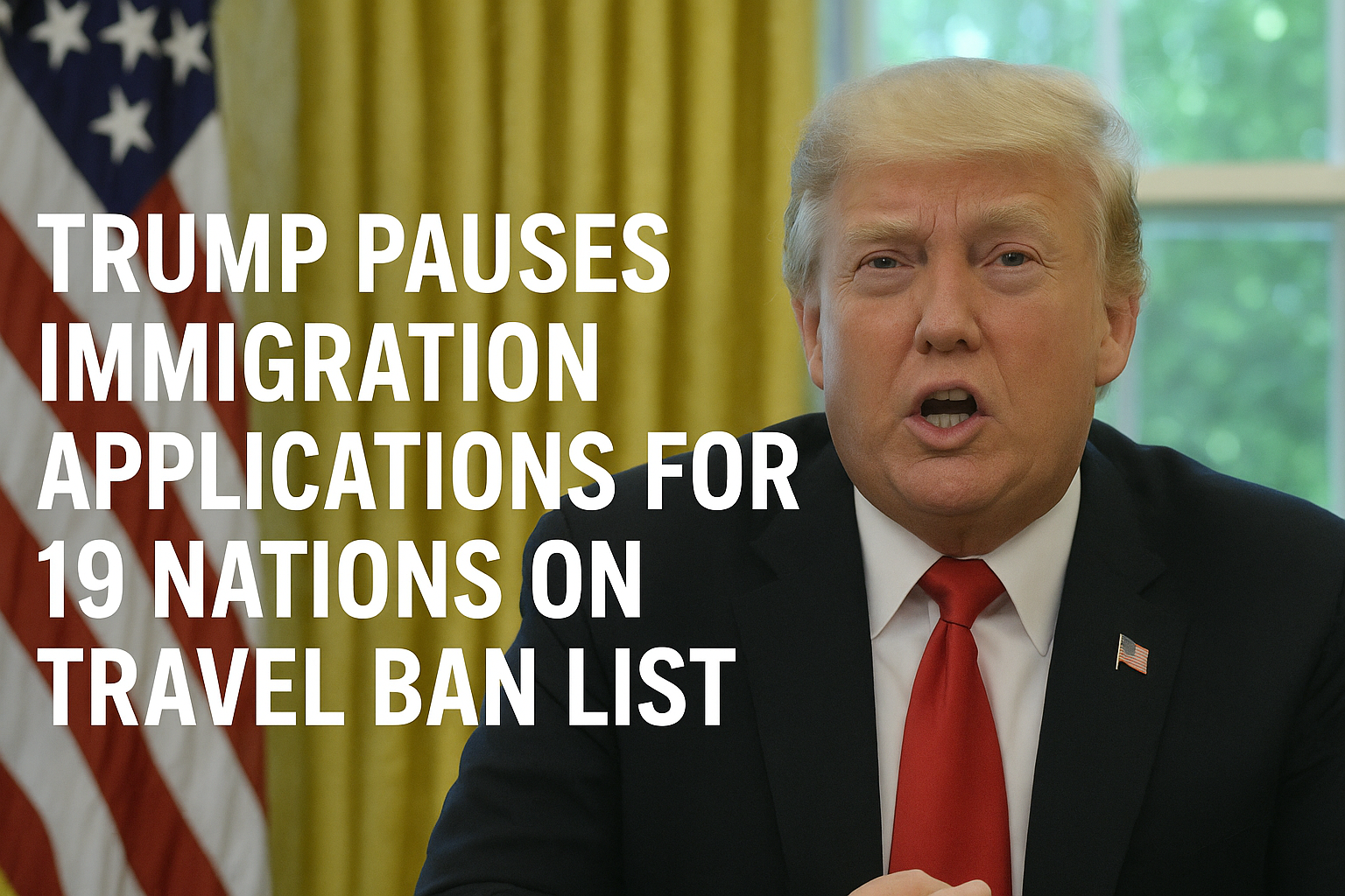 Trump Halts Immigration Processing for 19 Countries Covered by Travel Ban