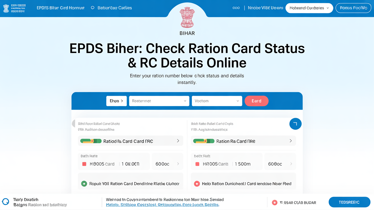 EPDS Bihar: Check Ration Card Status & RC Details Online