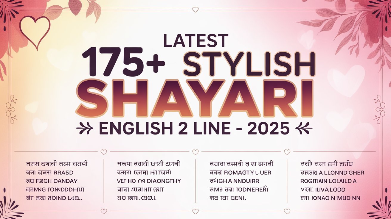 Latest 175+ Stylish Shayari प्यार English 2 Line – 2025